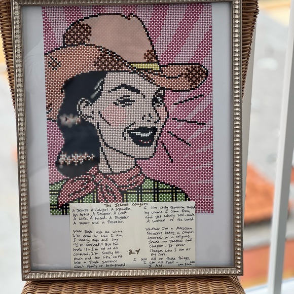 Framed Diamond Pop Art – The Jewess Cowgirl